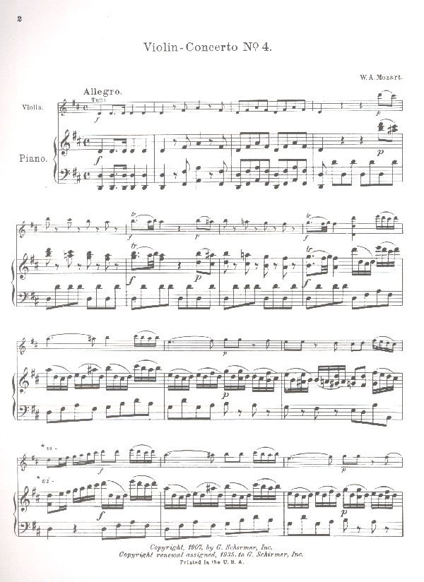 Concerto D major no.4 KV218 for