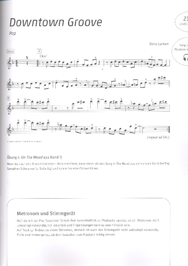 Die Pop Saxophon Schule Band 2 (+Online Audio)