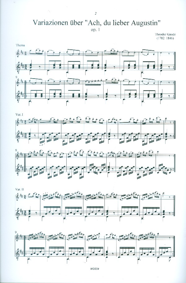 Variationen über Ach du lieber Augustin op.1