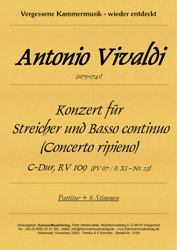 Konzert C-Dur RV109