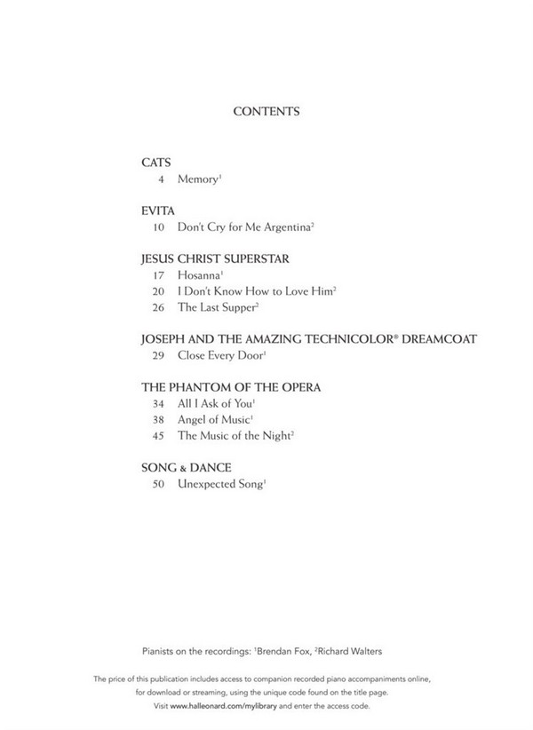 Webber for classical Players (+Audio Access):