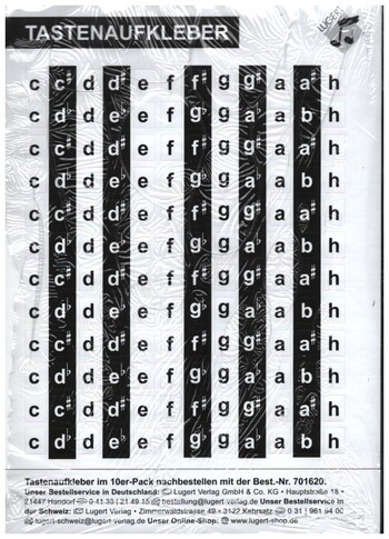 Tastenaufkleber (Set mit 10 Bögen)