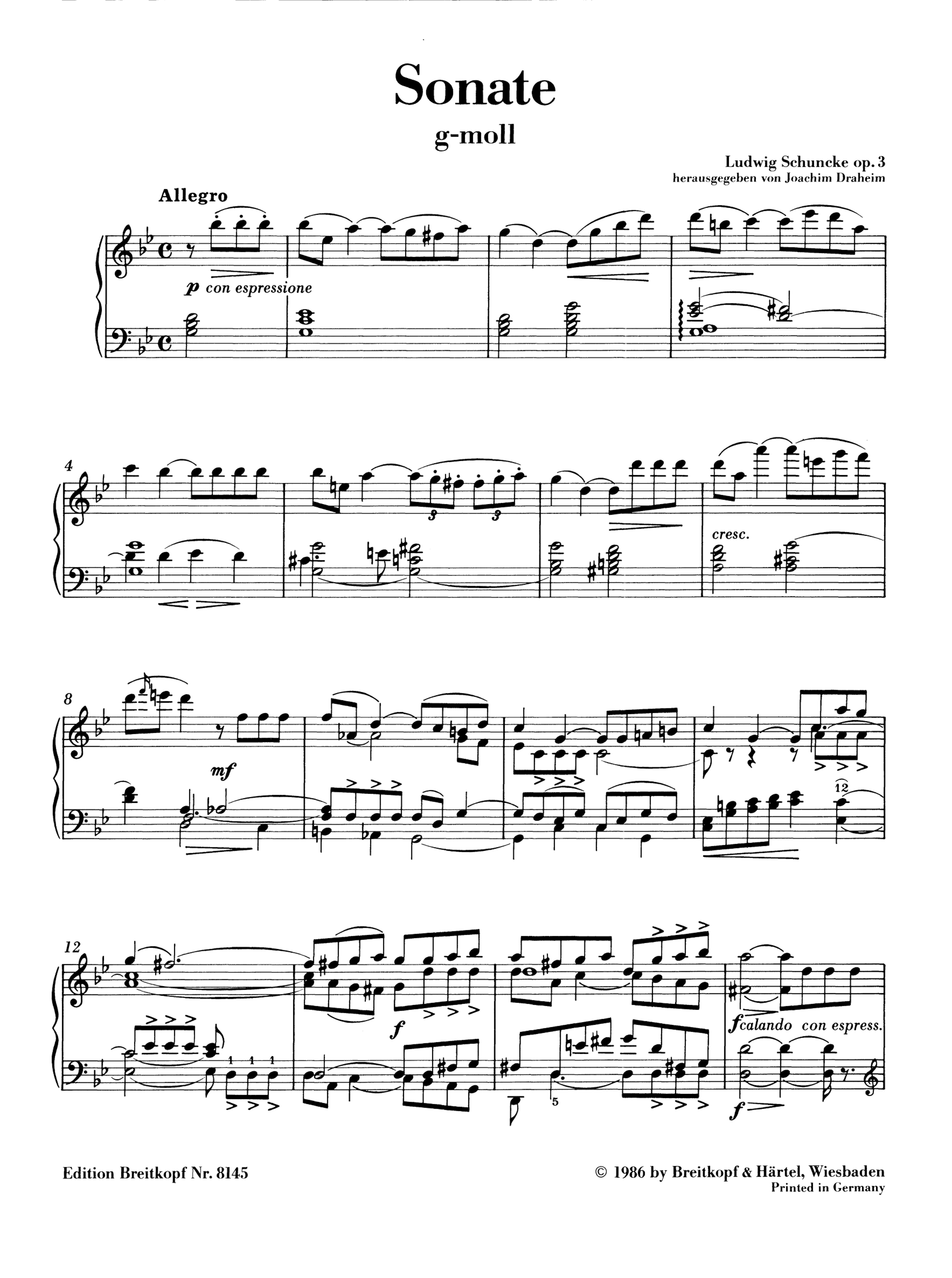 Sonate g-Moll op.3