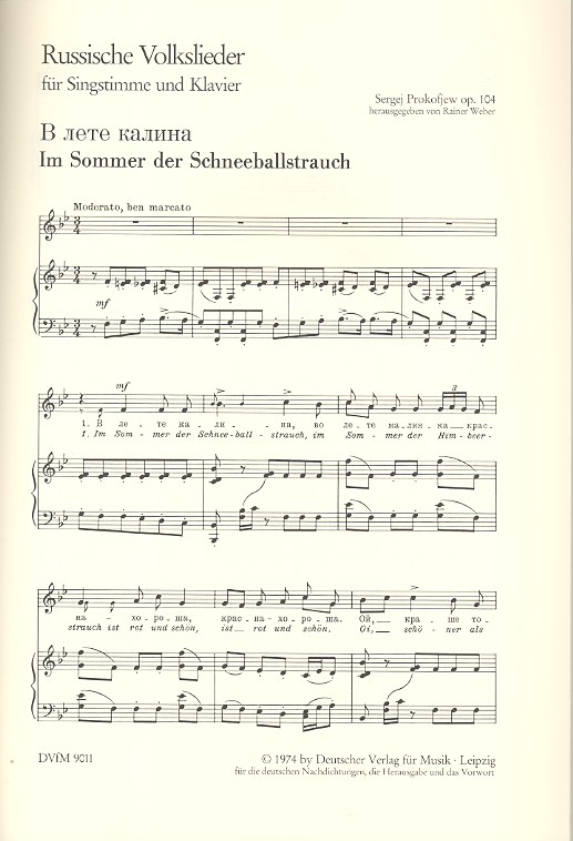 Russische Volkslieder op.104