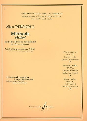 Méthode pour haubois ou saxophone