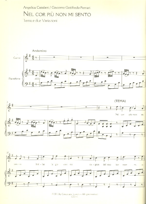 Nel cor più non mi sento