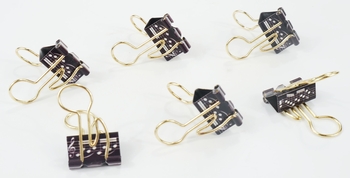 Vielzweckklammer Achtelnote schwarz/gold 19 x 40 mm