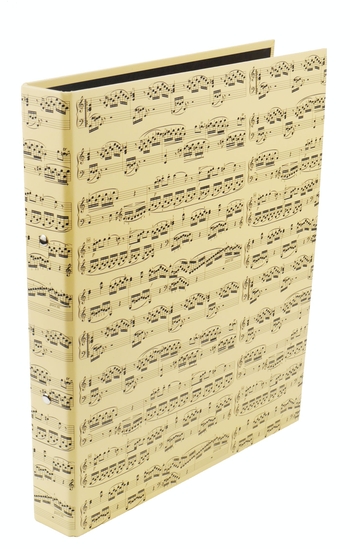 Aktenordner Notenzeilen creme Din A4 mit Ringmechanik 40 mm Rücken