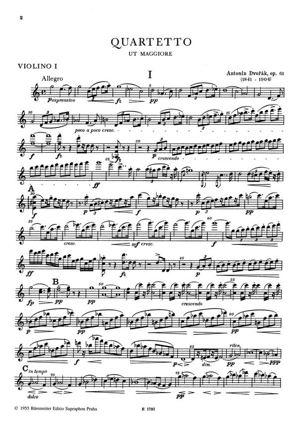 Streichquartett C-Dur Nr.11 op.61