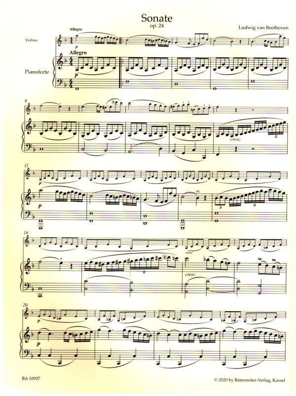Sonate F-Dur op.24 'Frühlingssonate'