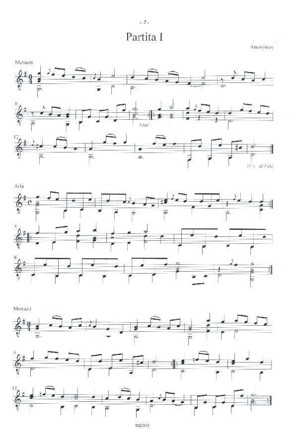 Vier leichte Partiten aus der Ausseer Tabulatur