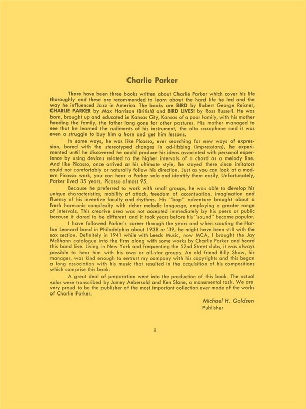 Charlie Parker Omnibook vol.1 (+Online Audio)