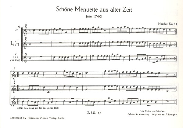 Schöne Menuette aus alter Zeit