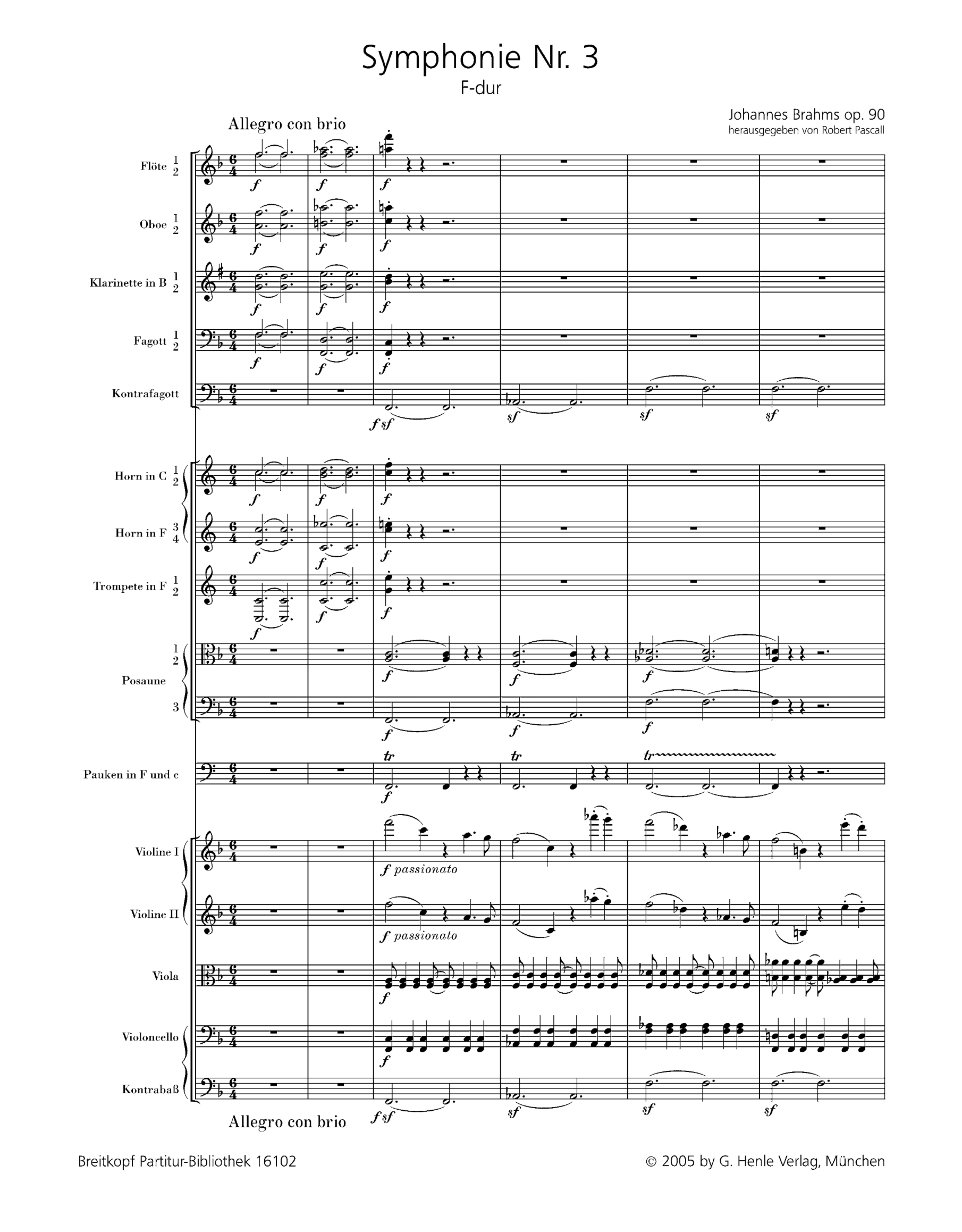 Sinfonie F-Dur Nr.3 op.90