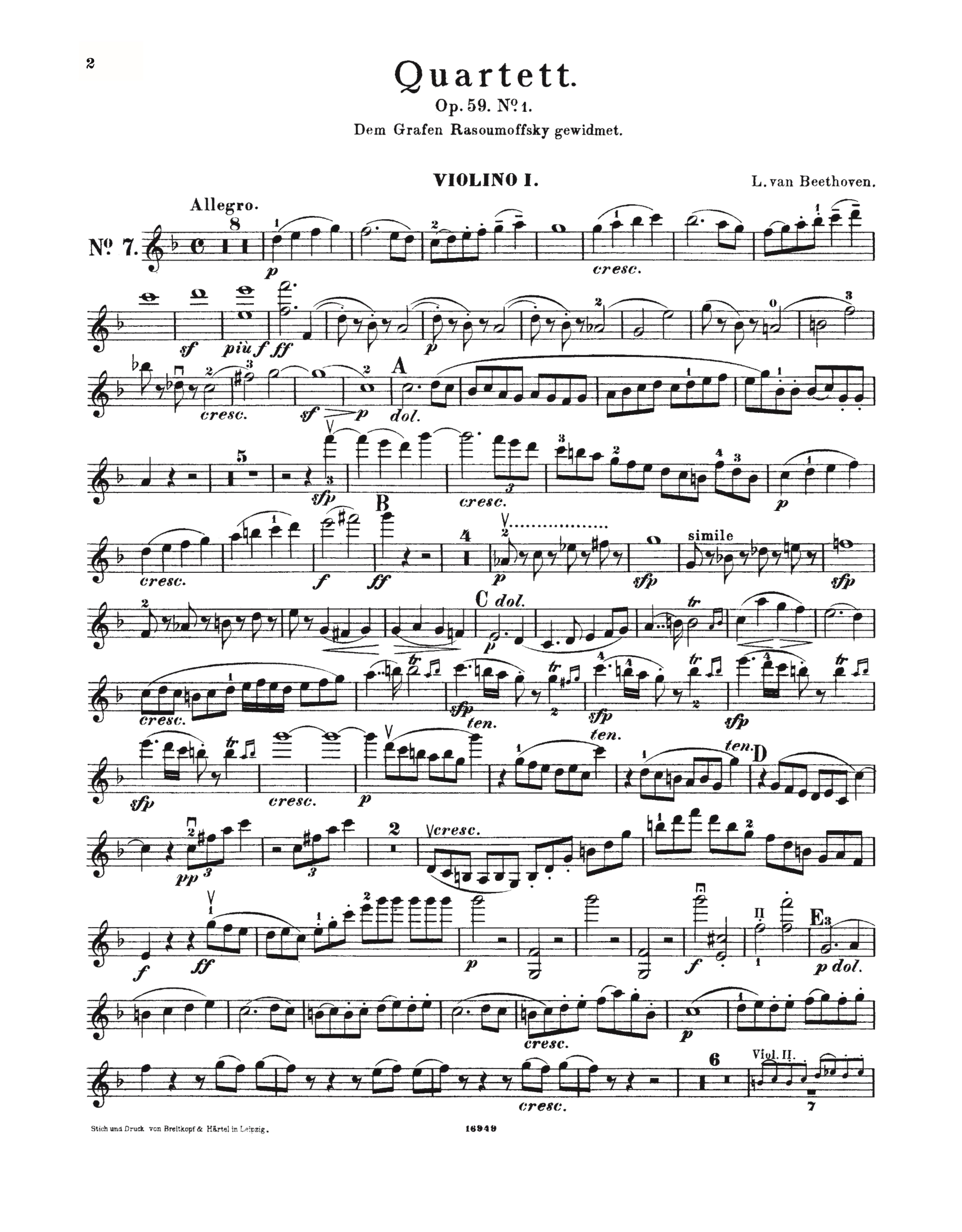 Streichquartette op.59, 74, 95