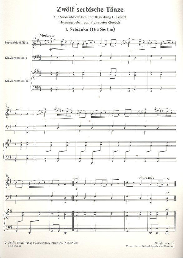 12 serbische Tänze 
