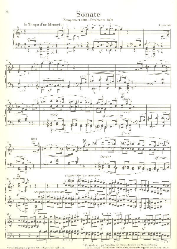 Sonate F-Dur Nr.22 op.54