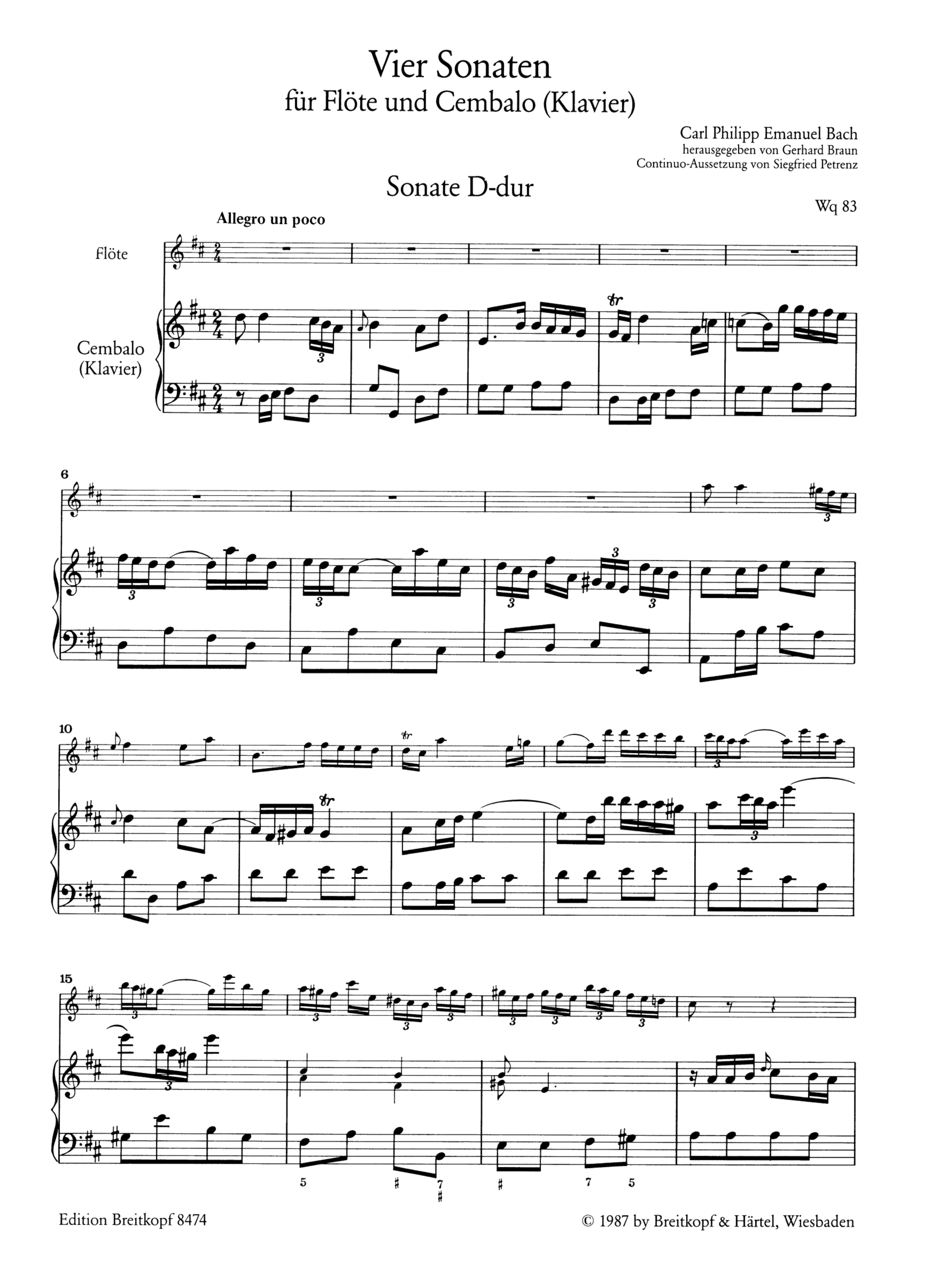 4 Sonaten WQ83-86