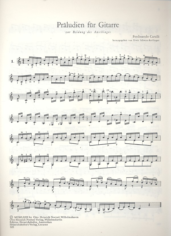 Präludien zur Bildung des Anschlages