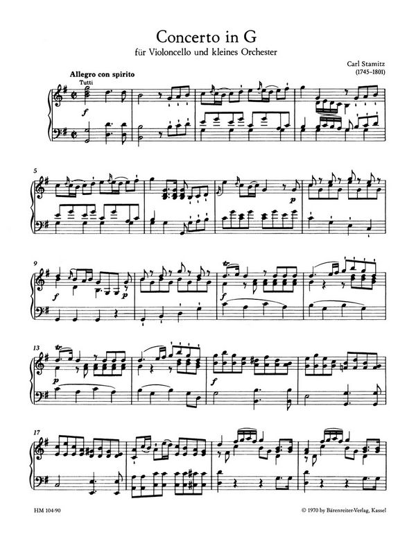 Concerto G-Dur Nr.1 für