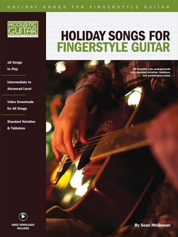 Holiday Songs for fingerstyle Guitar (+Audio Online):