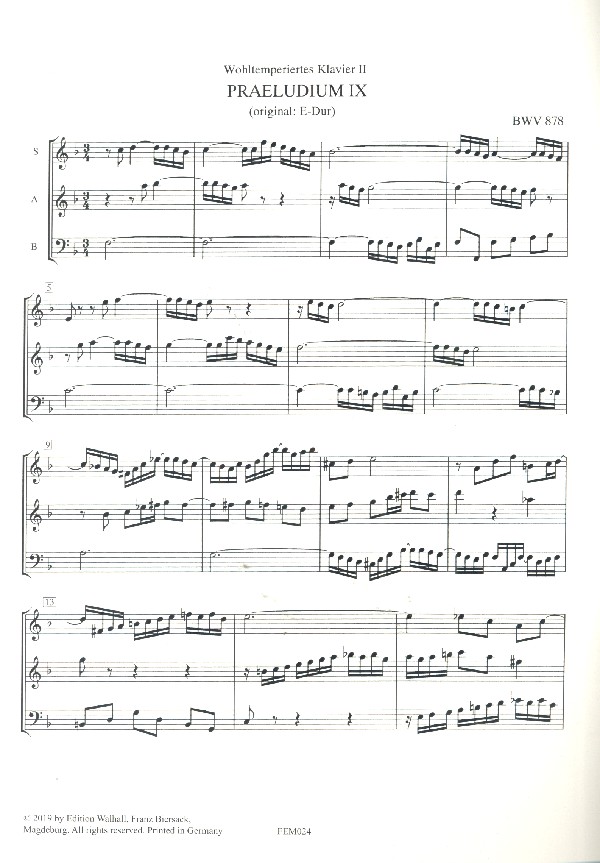 Praeludium Nr.9 BWV878