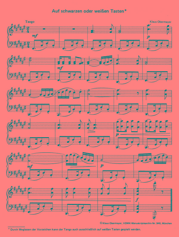 Impulsives Klavierspiel 