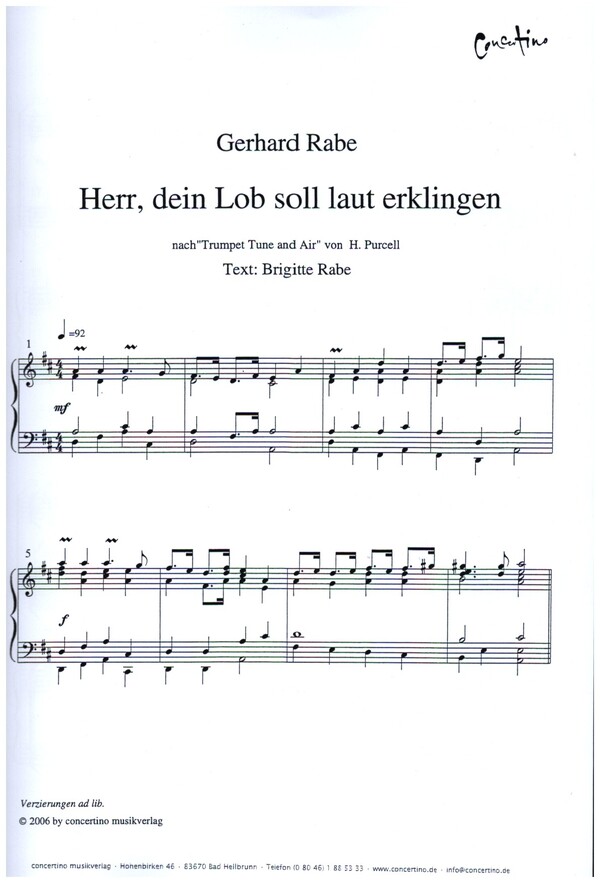 Herr dein Lob soll laut erklingen