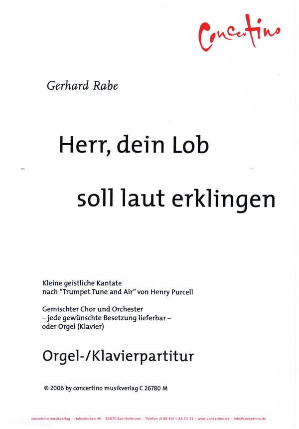 Herr dein Lob soll laut erklingen