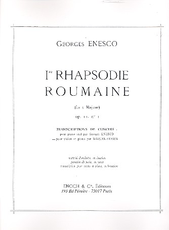 Rhapsodie roumaine la majeur op.11 no.1