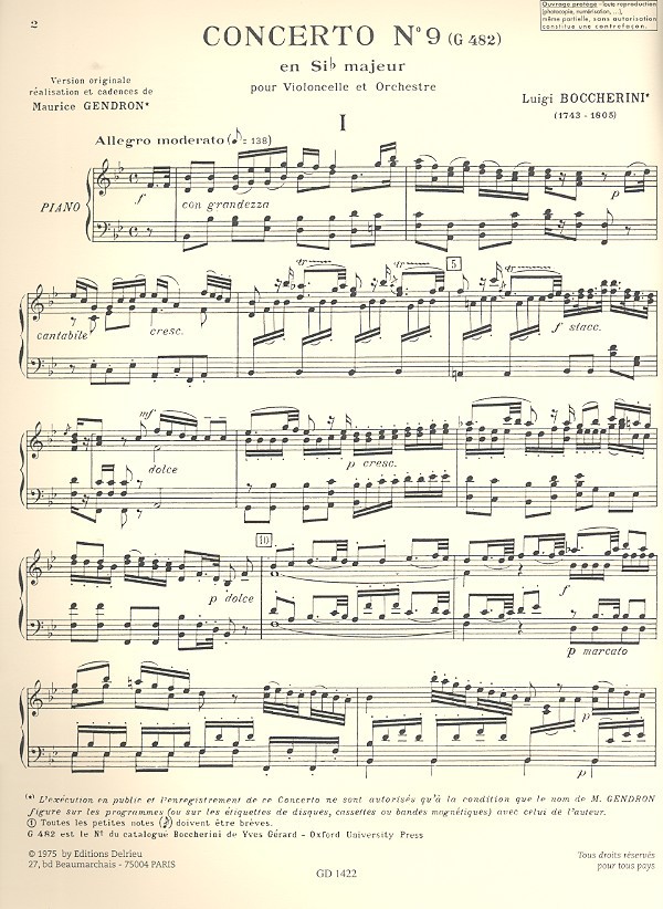 Concerto si bemol majeur op.9