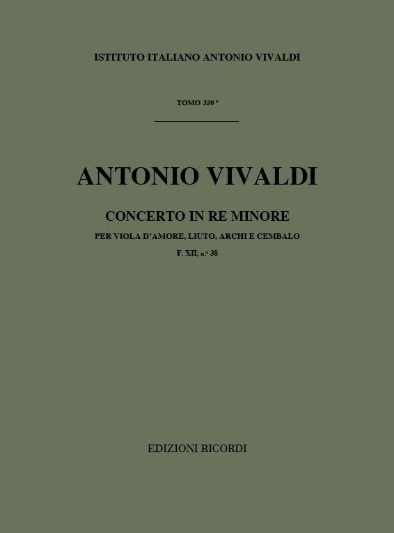 Concerto re minore F.XII:38 per