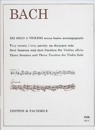 6 Solo a violino BWV1001-1006 für Violine