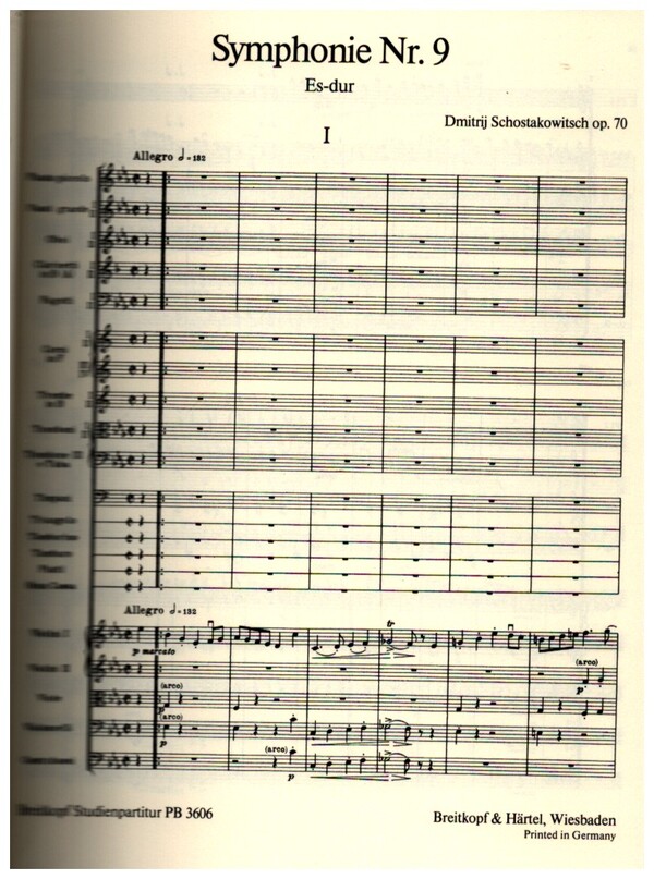 Sinfonie Es-Dur Nr.9 op.70