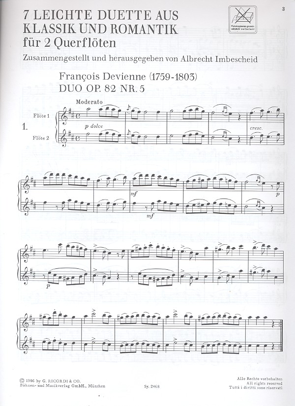 7 leichte Duette aus Klassik