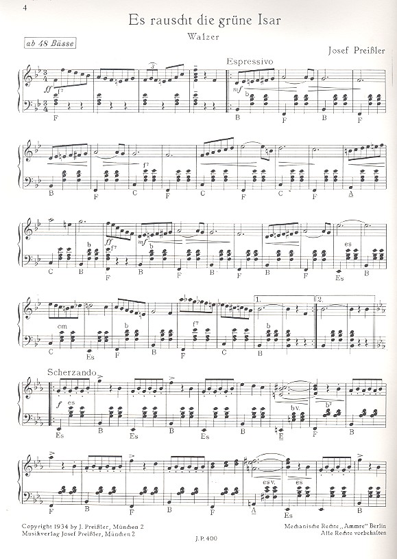 Kompositionen von Josef Preissler