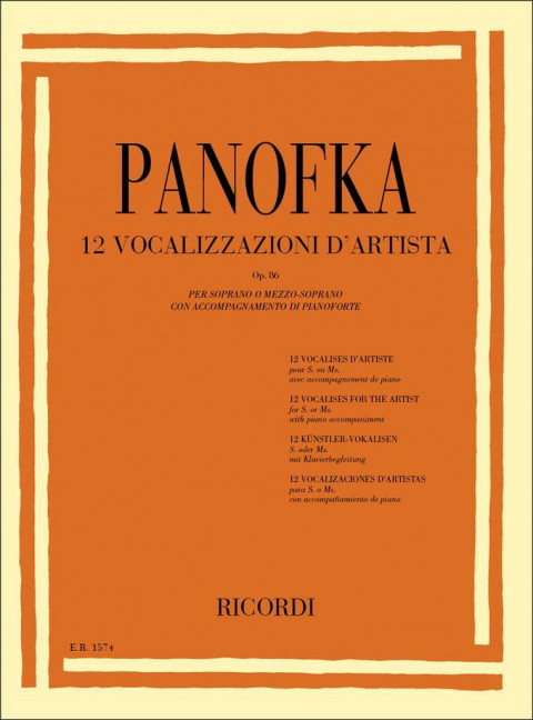 12 vocalizzi d'artista op.86 per