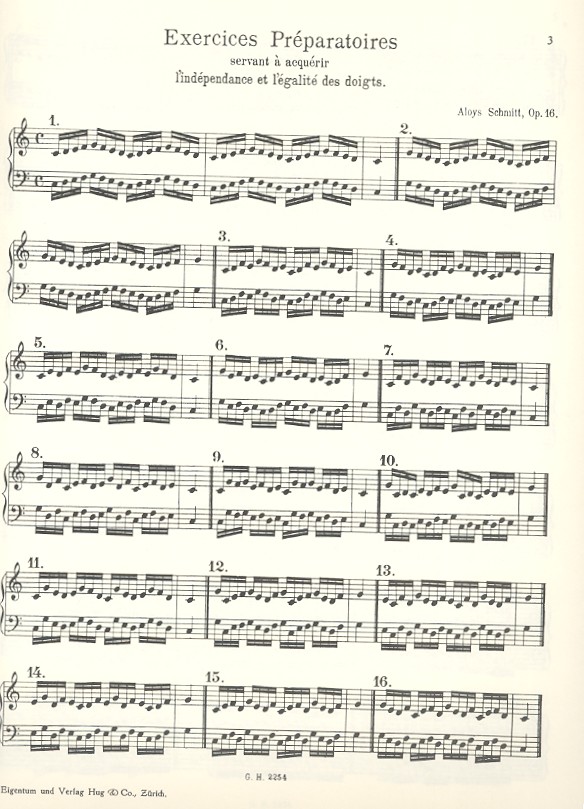 Exercices préparatoires op.16