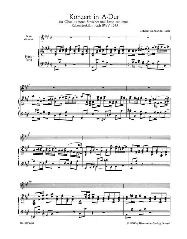 Konzert A-Dur BWV1055 