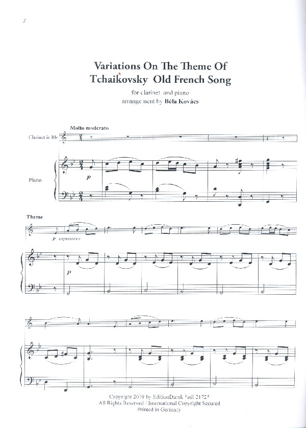 Variations on a Theme of Tschaikowsky (Old french Song)