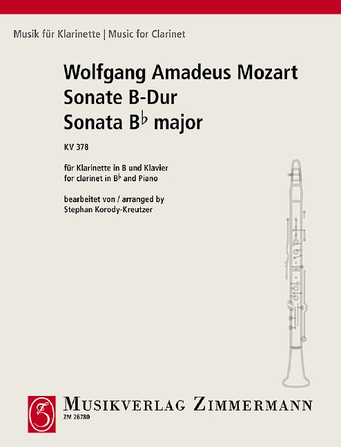 Sonate B-Dur KV378 für