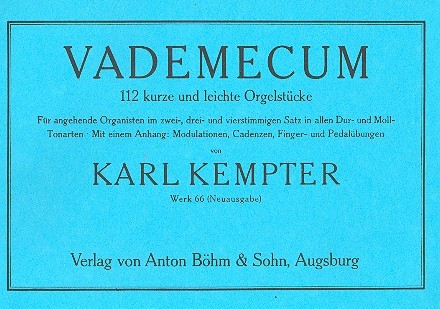 Vademecum - 112 kurze und leichte Orgelstücke für angehende Organisten
