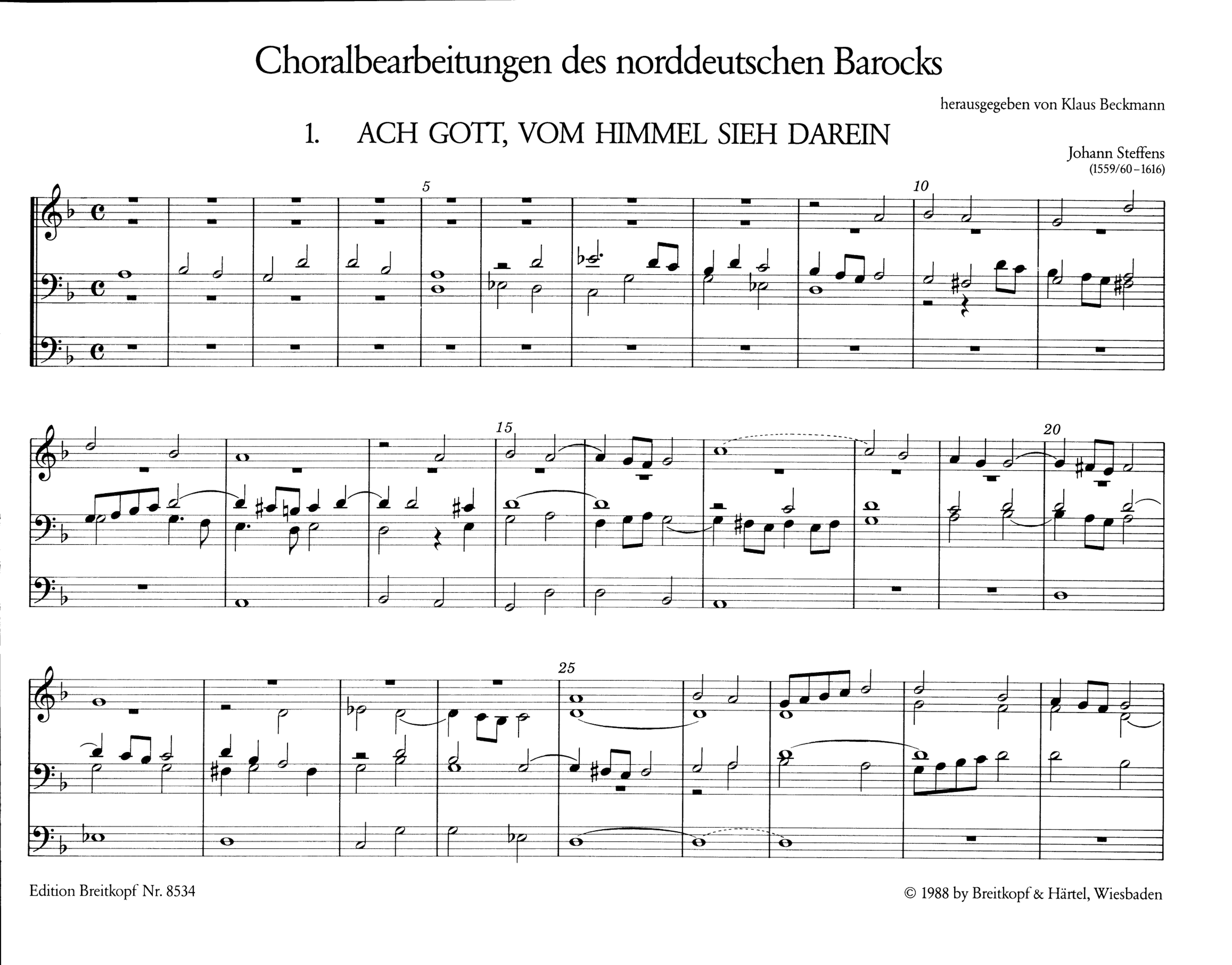 Choralbearbeitungen des Norddeutschen Barocks