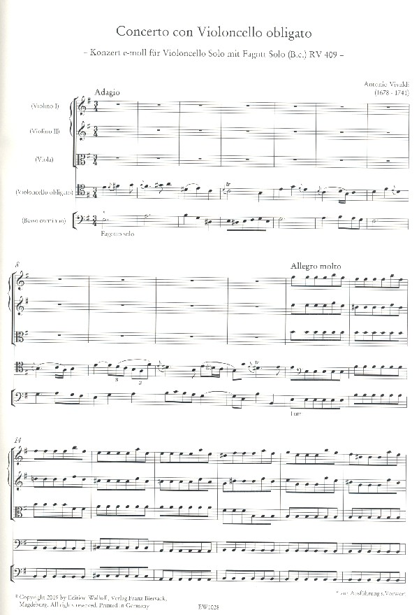 Konzert e-Moll Nr.12 RV409