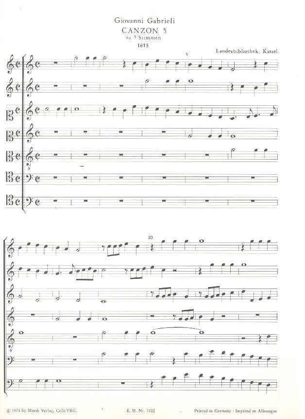 Canzon 5 für 7 Stimmen