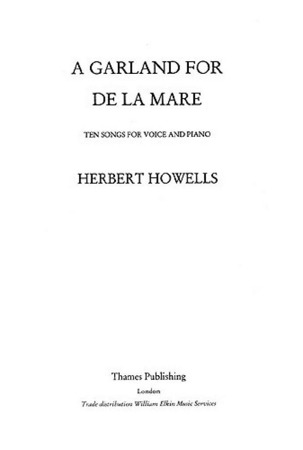 A Garland for de la Mare