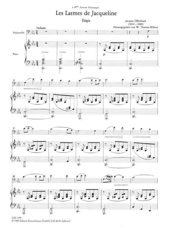 Harmonie du soir' und 'Les larmes de Jacqueline'