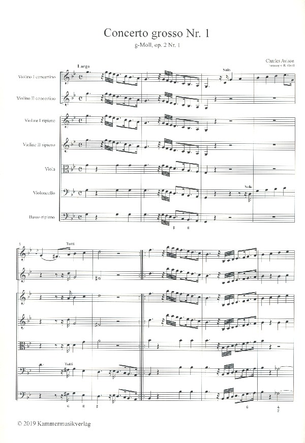 Concerto grosso g-Moll op.2,1