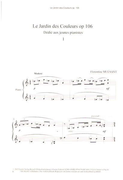 Le Jardin des Couleurs op.106