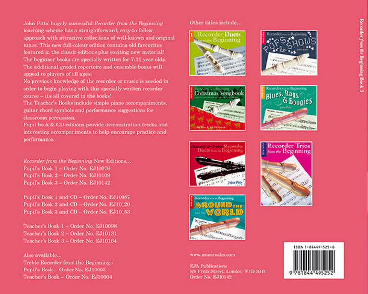 EJ10142  Pitts, Recorder from the beginning: Pupils book 